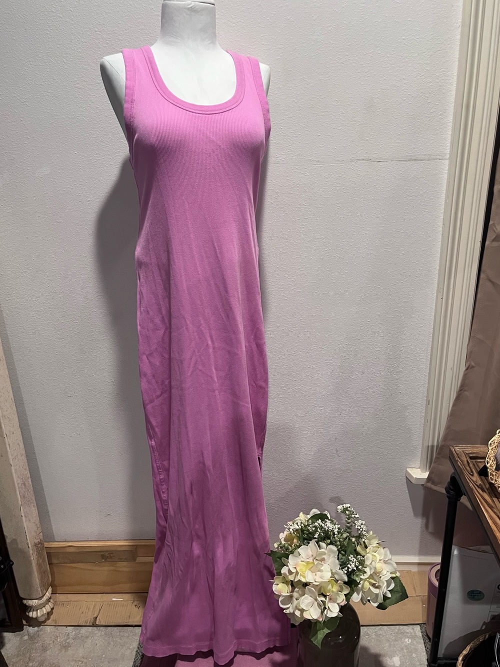 Universal Thread Pink Ribbed Maxi Dress - Picture 2 of 7